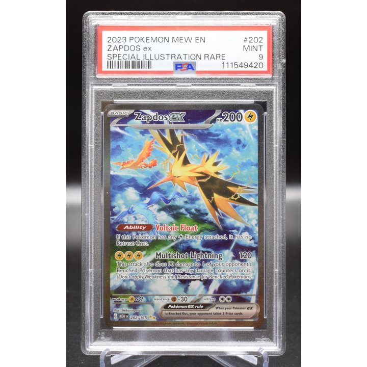 Zapdos EX 202/165 SV: Scarlet & Violet 151 - 2023 Pokemon - PSA 9
