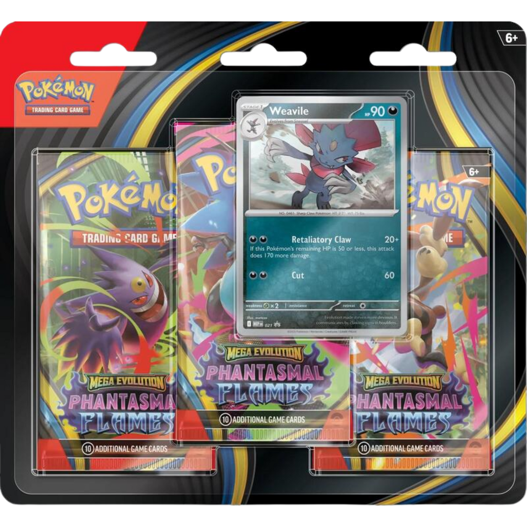 Pokemon Mega Evolution - Phantasmal Flames 3 Pack Blister