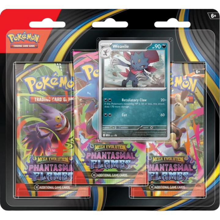 Pokemon Mega Evolution - Phantasmal Flames 3 Pack Blister