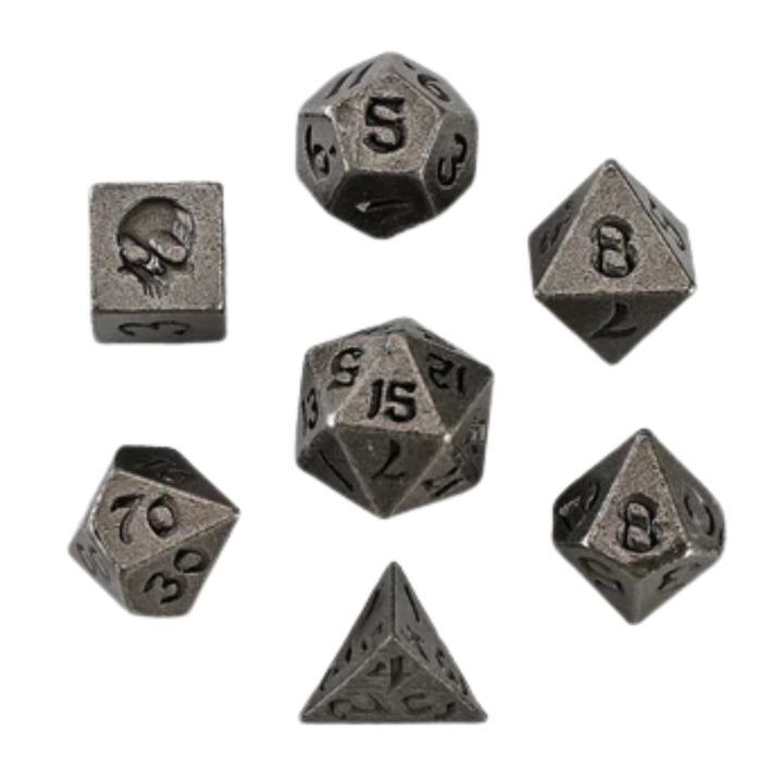 Unseelie Mini Metal RPG Dice Set