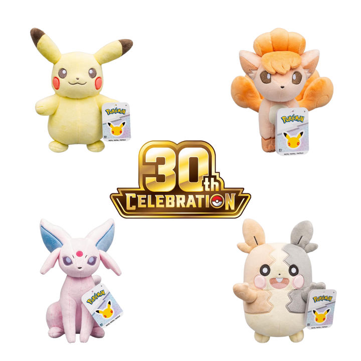 Pokemon 30th Anniversary - 8 Inch Plush (Pastel)