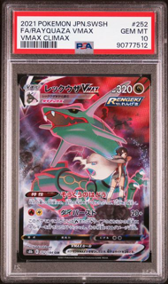 Rayquaza 252/184 Vmax Climax - 2021 Japanese Pokemon - PSA 10