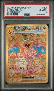 Charizard ex 228/197 - Obsidian Flames - 2023 Pokemon - PSA 10