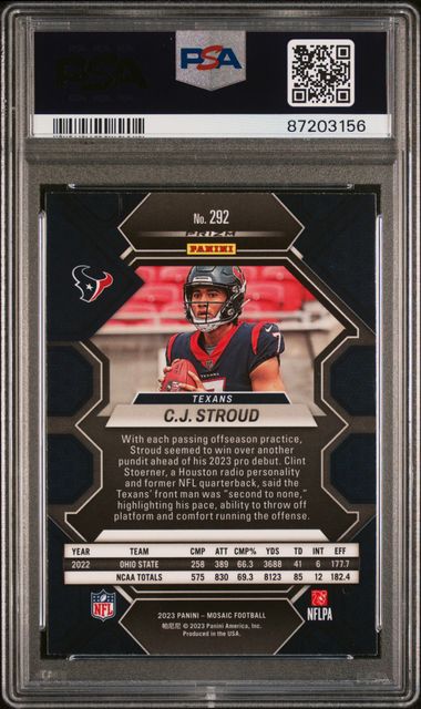 2023 Panini Mosaic - CJ Stroud 9 - PSA 9