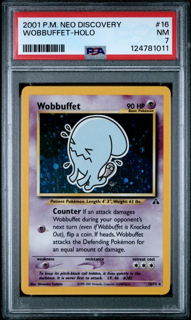 Wobbuffet 16/64 Neo Discovery - 2001 Pokemon - PSA 7