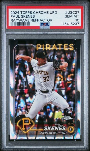 2024 Topps Chrome Update - Paul Skenes #USC27 - Raywave Refractor - PSA 10