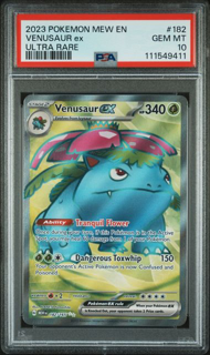Venusaur ex 182/165 Scarlet & Violet 151 - 2023 Pokemon - PSA 10