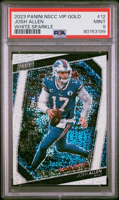 2023 Panini NSCC VIP GOLD - Josh Allen 12 - White Sparkle  - PSA 9