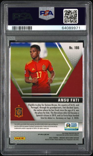 2020 Panini Mosaic Soccer - Ansu Fati 166 - Genesis SP - PSA 10