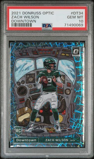 吉本興業　DOWN TOWNダウンタウン　カード　レア 2021 Zach Wilson Downtown PSA 10 | Donruss Optic NFL Slab | Cash