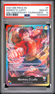 Monkey.D.Luffy - Promo - 2ND Anniversary Tournament - 2024 One Piece - PSA 10