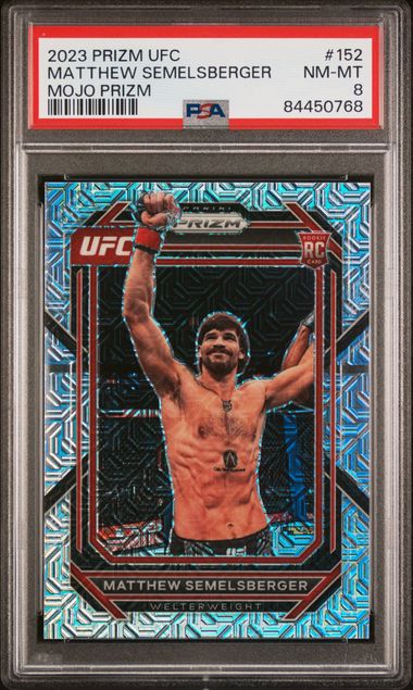 2023 Panini Prizm UFC - Matthew Semelsberger 152 - Mojo /25 - PSA 8