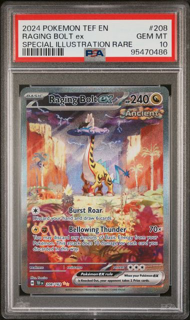 Raging Bolt ex 208/162 Temporal Forces - 2024 Pokemon - PSA 10