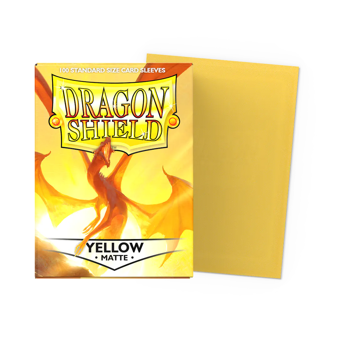 Dragon Shield Sleeves: Yellow Matte (Box Of 100)