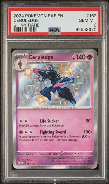 Ceruledge 162/091 Paldean Fates  - 2024 Pokemon - PSA 10