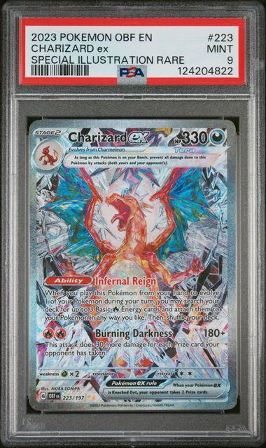 Charizard EX - 233/197 - Obsidian Flame - 2023 Pokémon - PSA 9