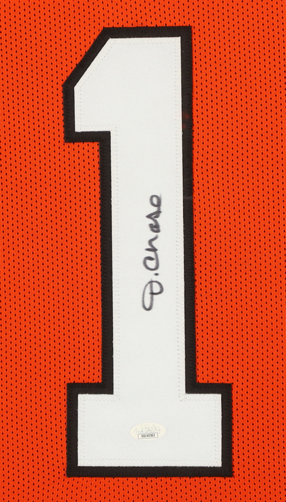 Ja'Marr Chase Autographed Signed Custom Framed Jersey Display (JSA)