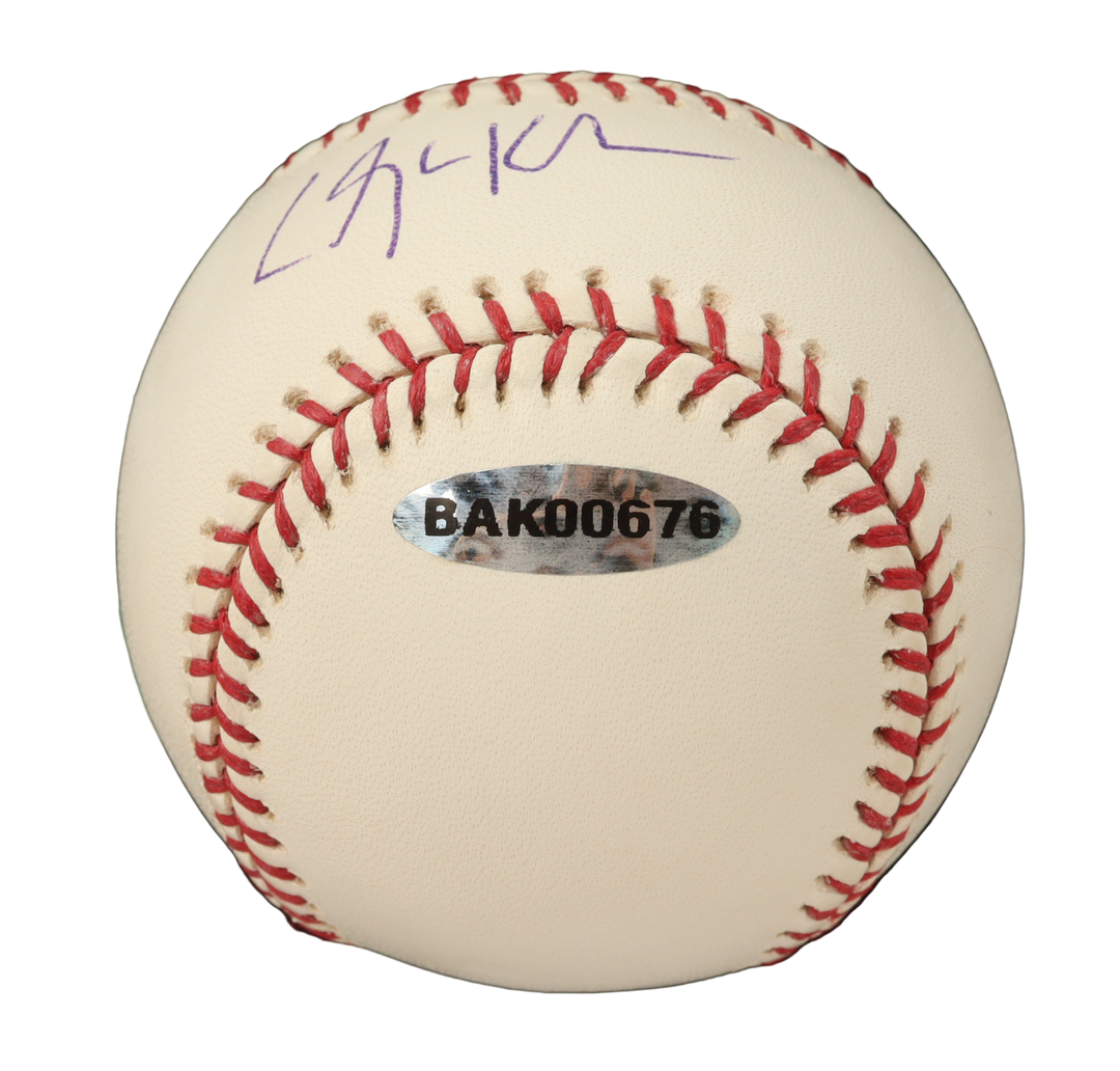 Clayton Kershaw Autographed Signed OML Baseball with Custom Case