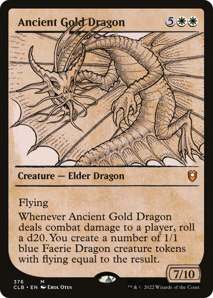 Ancient Gold Dragon (Showcase) - Commander Legends: Battle for Baldur's Gate (CLB)