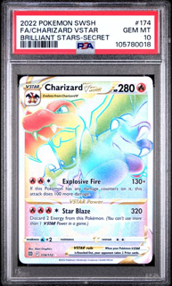 Charizard Vstar 174/172 Brilliant Stars - 2022 Pokemon - PSA 10