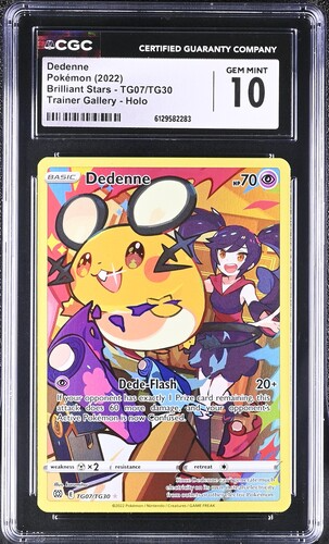 Dedenne TG07/TG30 - Trainer Gallery- Brilliant Stars - 2022 Pokemon - CGC 10