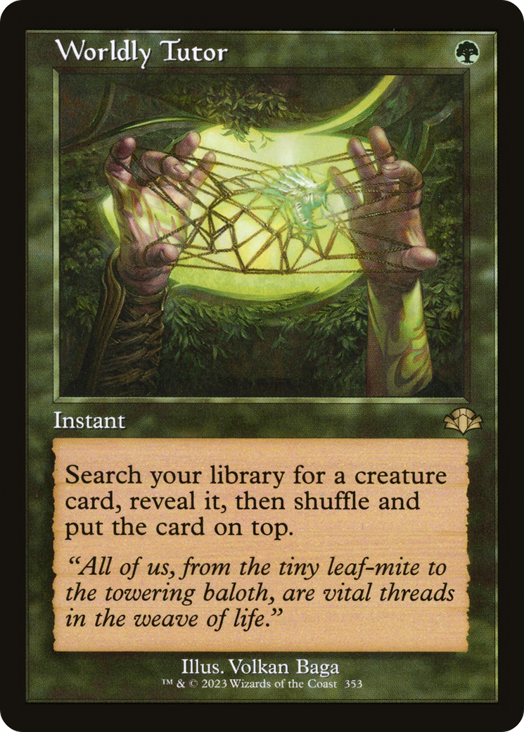 Worldly Tutor (Retro Frame) - Dominaria Remastered (DMR)