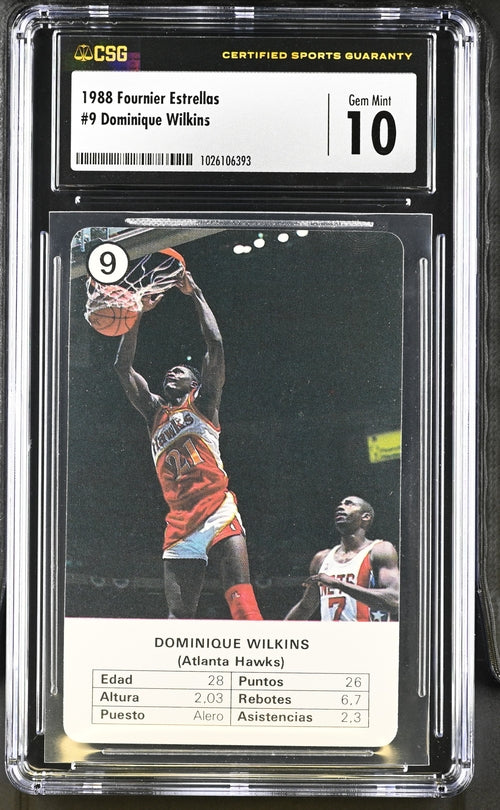 1988 Fournier Estrellas - Dominique Wilkins 9 - CSG CGC 10