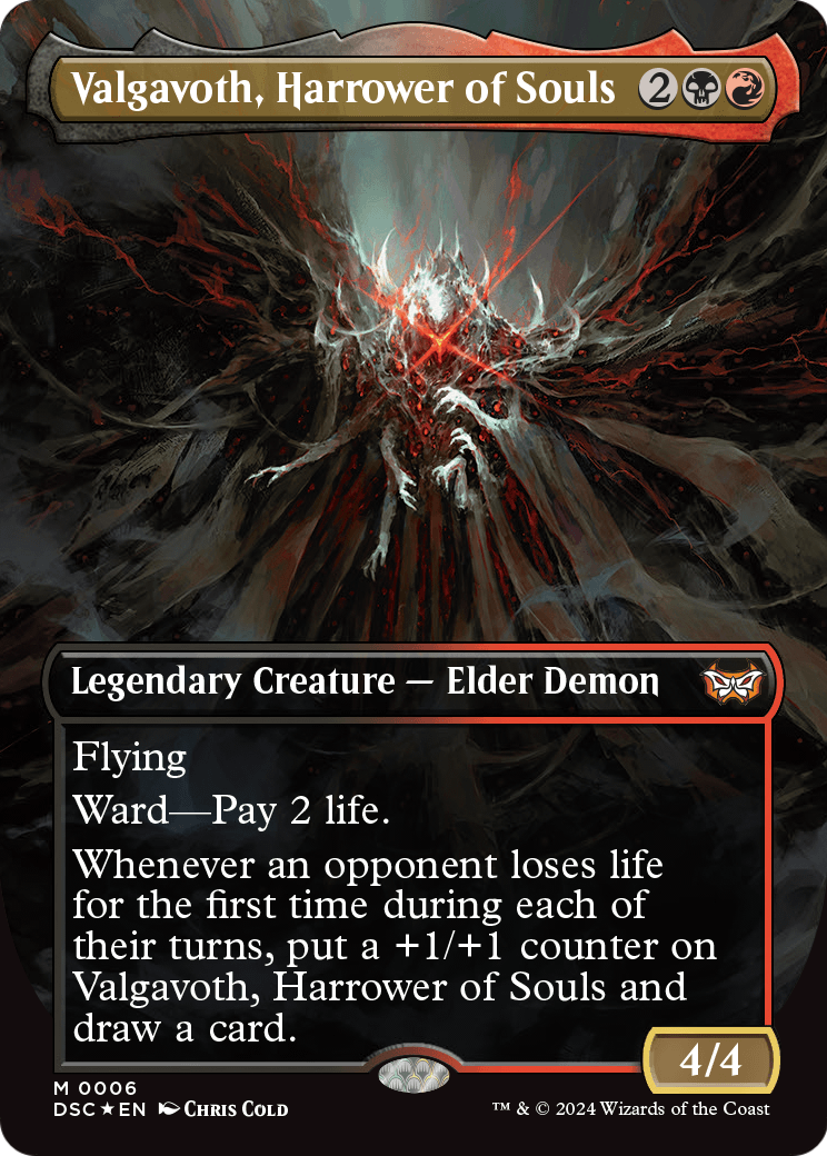 Valgavoth, Harrower of Souls (Borderless) - Commander: Duskmourn: House of Horror (DSC)