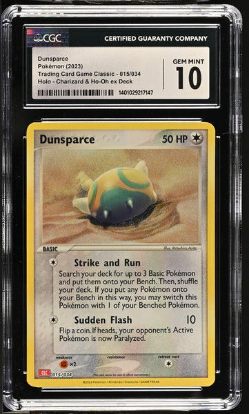 Dunsparce 015/034 Trading Card Game Classic - CLV, CLC, CLB