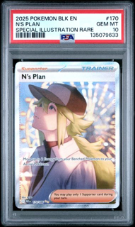 N's Plan 170/086 SV: Black Bolt - 2025 Pokemon - PSA 10