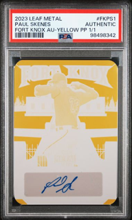 2023 Leaf Baseball - Paul Skenes FKPS1 - Fort Knox Auto Yellow Printing Plate - PSA 1/1