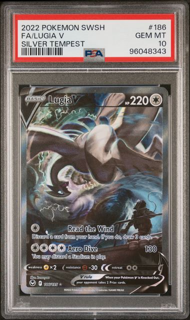 Lugia V - 186/195 - Silver Tempest - 2022 Pokémon - PSA 10