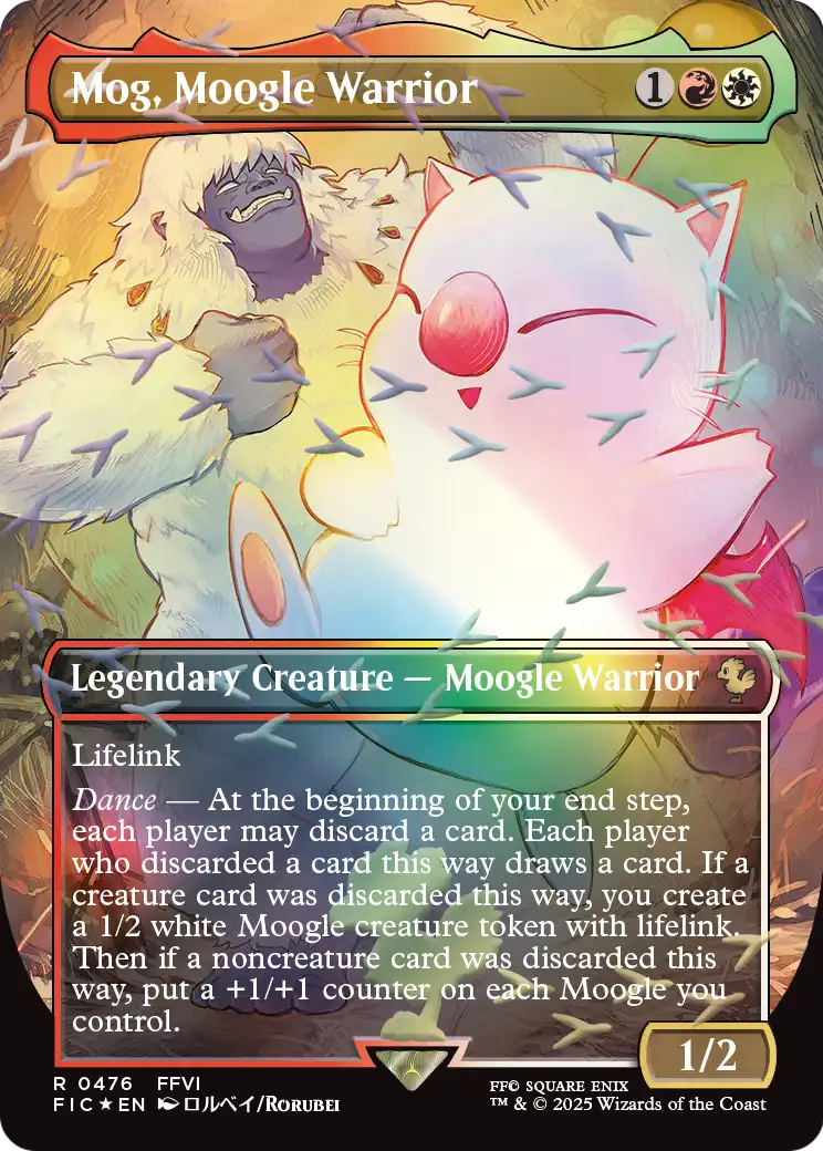 Mog, Moogle Warrior (Borderless) (Chocobo Track Foil)