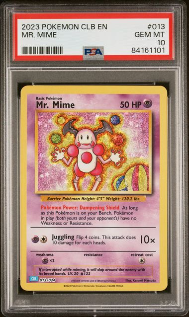 MR. MIME #013 - Trading Card Game Classic - 2023 Pokémon CLB - PSA 10
