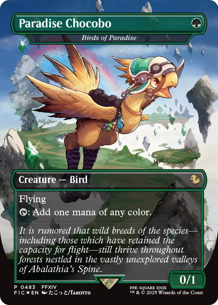 Paradise Chocobo - Birds of Paradise (Borderless) - Commander: FINAL FANTASY (FIC)