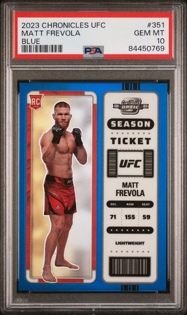 2023 Panini Chronicles UFC - Matt Frevola 351 - Blue /99 - PSA 10