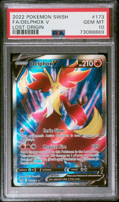 Lost Origin FA/Delphox V - 2022 Pokemon Sword & Shield - PSA 10