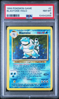 Blastoise Holo 2/102 Base Set  - 1999 Pokemon - PSA 8