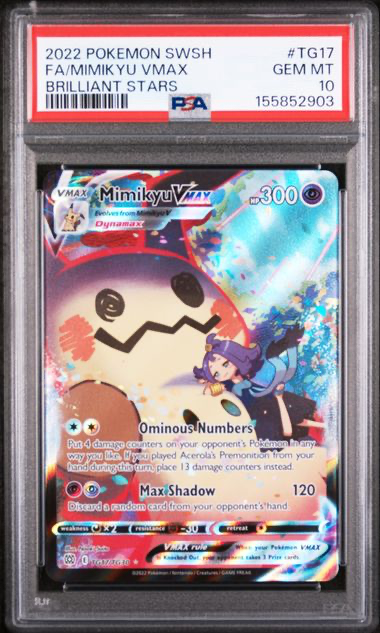 Mimikyu Vmax TG17/TG30 Brilliant Stars - 2022 Pokemon - PSA 10