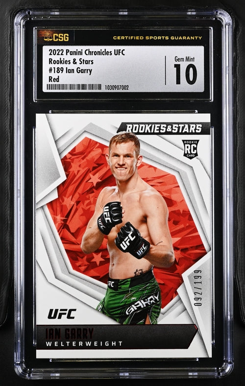 2022 Panini Chronicles UFC - Ian Garry 189 -  Red /199 - CSG CGC 10