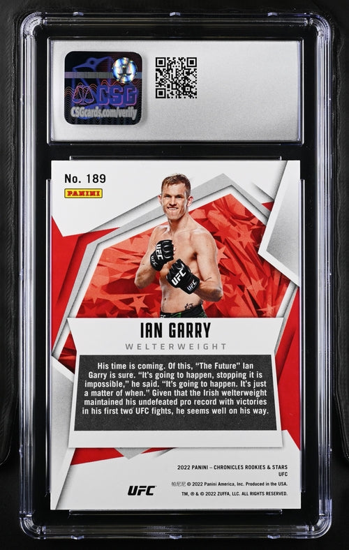 2022 Panini Chronicles UFC - Ian Garry 189 -  Red /199 - CSG CGC 10