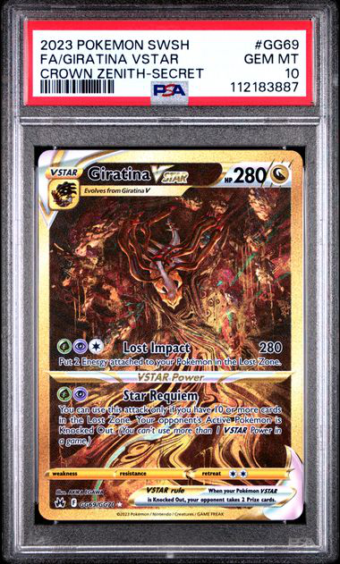 Giratina VSTAR GG69/GG70 Crown Zenith: Galarian Gallery - 2023 Pokemon - PSA 10