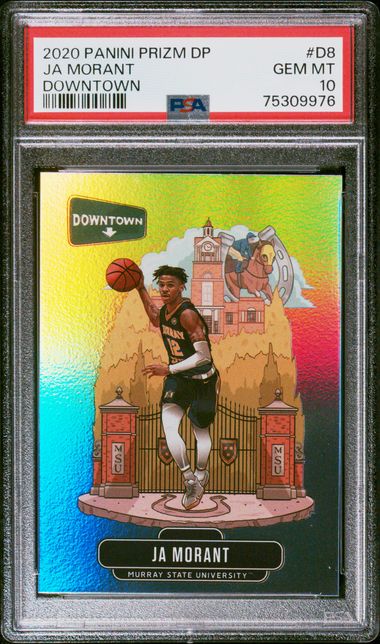 2020 Panini Prizm DP Basketball - Ja Morant D8 - Downtown- PSA 10