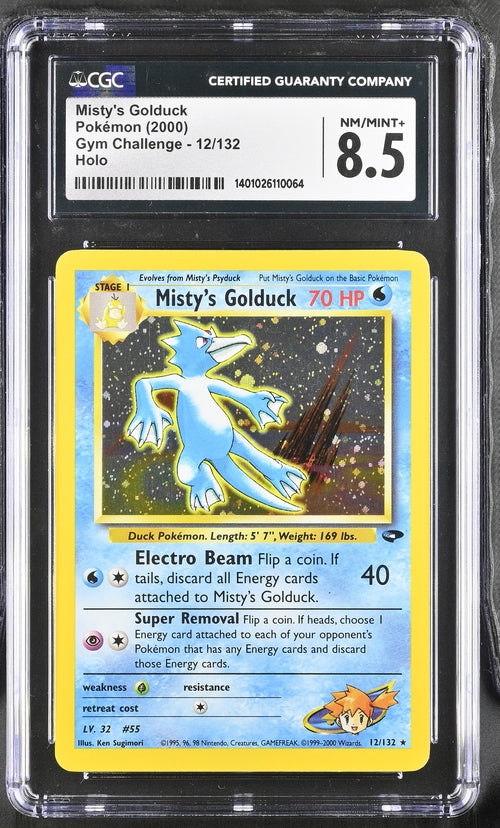 Misty's Golduck 12/132 Gym Challenge - 2000 Pokemon - CGC 8.5