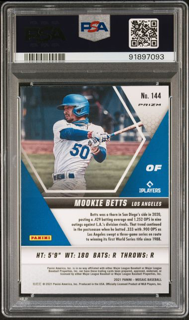 2021 Mosaic Baseball - Mookie Betts 144 - White Sparkle - PSA 10