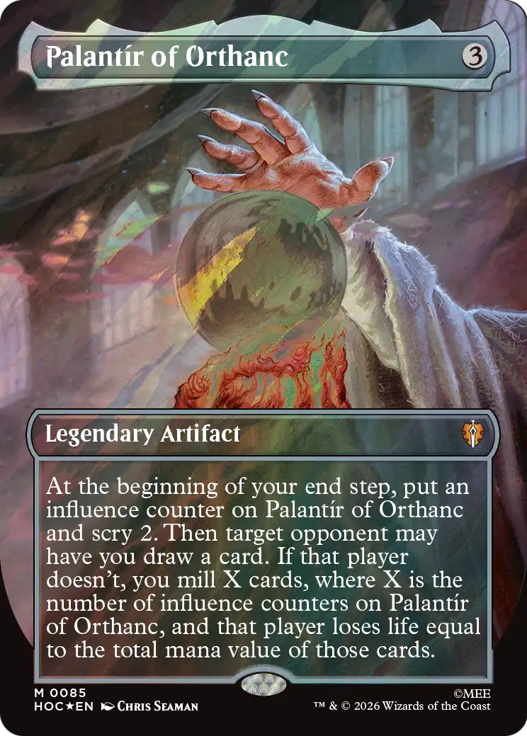 Palantir of Orthanc (Borderless) (Surge Foil) - The Hobbit: Eternal-Legal (HOC)