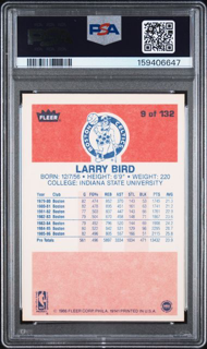 1986 Fleer - Larry Bird 9 - PSA 7