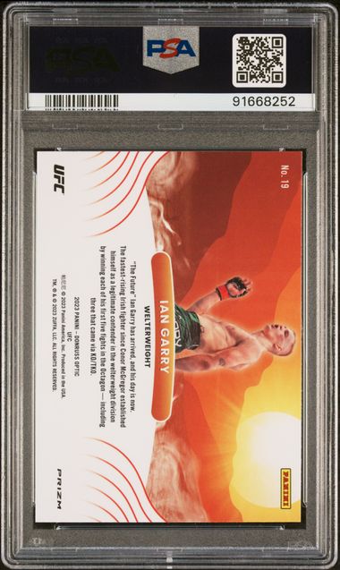 2023 Panini Donruss Optic UFC - Ian Garry 19 - Rising Stars White sparkle - PSA 10