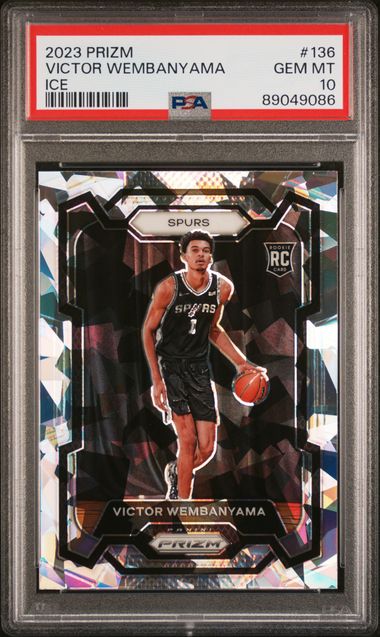 2023 Panini Prizm - Victor Wembanyama 136 - Ice - PSA 10