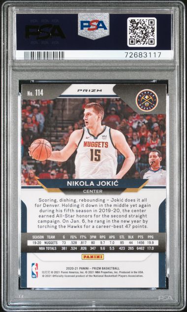 2020 Panini Prizm - Nikola Jokic 114 - Red Ice - PSA 9